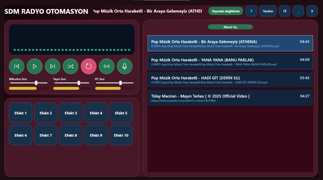 Radyo Yayın otomasyon Serbest Host